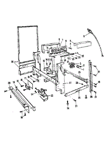 Frame Details parts for Kenmore Dishwasher 587.1486585 (5871486585, 587 1486585) from AppliancePartsPros.com