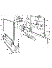 Door Details parts for Kenmore Dishwasher 587.1486586 (5871486586, 587 1486586) from AppliancePartsPros.com