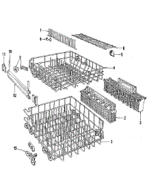 Rack Details parts for Kenmore Dishwasher 587.1486586 (5871486586, 587 1486586) from AppliancePartsPros.com