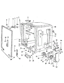 Tub Details parts for Kenmore Dishwasher 587.1486586 (5871486586, 587 1486586) from AppliancePartsPros.com