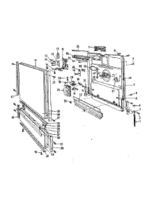 Door Details parts for Kenmore Dishwasher 587.1487080 (5871487080, 587 1487080) from AppliancePartsPros.com