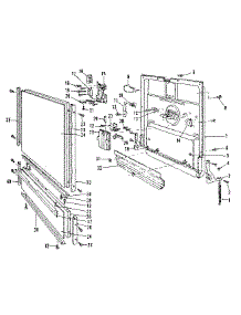 Door Details parts for Kenmore Dishwasher 587.1487583 (5871487583, 587 1487583) from AppliancePartsPros.com