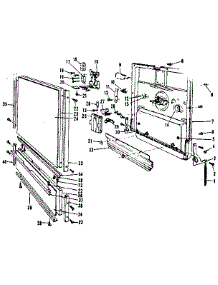 Door Details parts for Kenmore Dishwasher 587.1487585 (5871487585, 587 1487585) from AppliancePartsPros.com