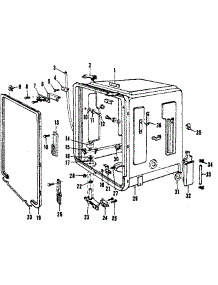 Tub Details parts for Kenmore Dishwasher 587.1487585 (5871487585, 587 1487585) from AppliancePartsPros.com