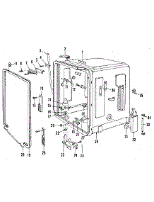 Tub Details parts for Kenmore Dishwasher 587.1487586 (5871487586, 587 1487586) from AppliancePartsPros.com