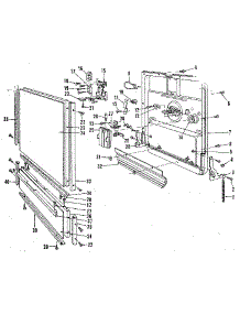 Door Details parts for Kenmore Dishwasher 587.1487586 (5871487586, 587 1487586) from AppliancePartsPros.com