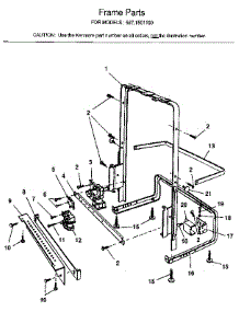 Frame parts for Kenmore Dishwasher 587.1501190 (5871501190, 587 1501190) from AppliancePartsPros.com