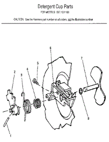 Detergent Cup parts for Kenmore Dishwasher 587.1501190 (5871501190, 587 1501190) from AppliancePartsPros.com