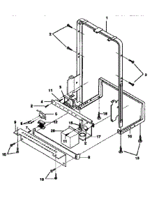 Frame Parts parts for Kenmore Dishwasher 587.1504190 (5871504190, 587 1504190) from AppliancePartsPros.com