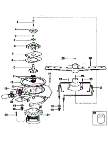 Motor, Heater And Spray Arm Parts parts for Kenmore Dishwasher 587.1504190 (5871504190, 587 1504190) from AppliancePartsPros.com