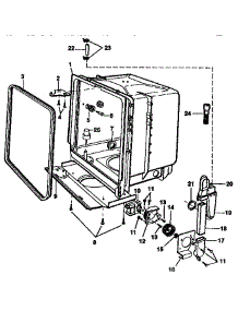 Tub Parts parts for Kenmore Dishwasher 587.1504190 (5871504190, 587 1504190) from AppliancePartsPros.com