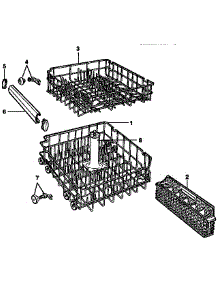 Rack Parts parts for Kenmore Dishwasher 587.1504190 (5871504190, 587 1504190) from AppliancePartsPros.com