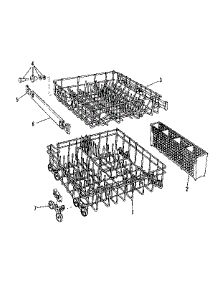 Rack Assemblies parts for Kenmore Dishwasher 587.1506180 (5871506180, 587 1506180) from AppliancePartsPros.com