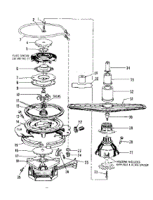 Motor, Heater, And Spray Arm Details parts for Kenmore Dishwasher 587.1506180 (5871506180, 587 1506180) from AppliancePartsPros.com