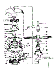 Motor, Heater, And Spray Arm Details parts for Kenmore Dishwasher 587.1507180 (5871507180, 587 1507180) from AppliancePartsPros.com