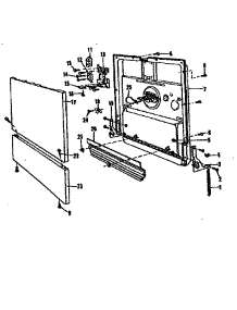 Door parts for Kenmore Dishwasher 587.1507181 (5871507181, 587 1507181) from AppliancePartsPros.com