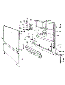 Door Details parts for Kenmore Dishwasher 587.1507183 (5871507183, 587 1507183) from AppliancePartsPros.com