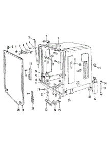 Tub Details parts for Kenmore Dishwasher 587.1507183 (5871507183, 587 1507183) from AppliancePartsPros.com
