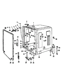 Tub Details parts for Kenmore Dishwasher 587.1507185 (5871507185, 587 1507185) from AppliancePartsPros.com