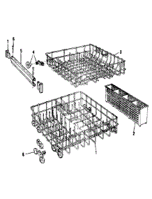 Rack Assemblies parts for Kenmore Dishwasher 587.1507185 (5871507185, 587 1507185) from AppliancePartsPros.com