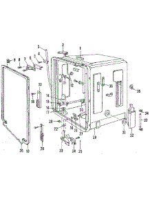 Tub Details parts for Kenmore Dishwasher 587.1507186 (5871507186, 587 1507186) from AppliancePartsPros.com