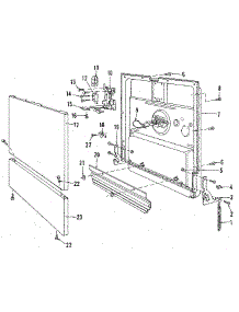 Door Details parts for Kenmore Dishwasher 587.1507186 (5871507186, 587 1507186) from AppliancePartsPros.com