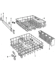 Rack Details parts for Kenmore Dishwasher 587.1507186 (5871507186, 587 1507186) from AppliancePartsPros.com