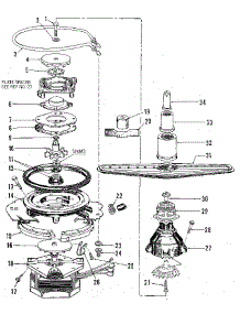 Motor, Heater, And Spray Arm Details parts for Kenmore Dishwasher 587.1507186 (5871507186, 587 1507186) from AppliancePartsPros.com