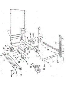 Frame Details parts for Kenmore Dishwasher 587.1507186 (5871507186, 587 1507186) from AppliancePartsPros.com