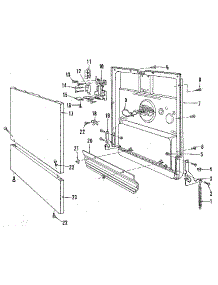 Door Details parts for Kenmore Dishwasher 587.1509180 (5871509180, 587 1509180) from AppliancePartsPros.com