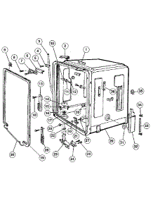 Tub parts for Kenmore Dishwasher 587.1509181 (5871509181, 587 1509181) from AppliancePartsPros.com