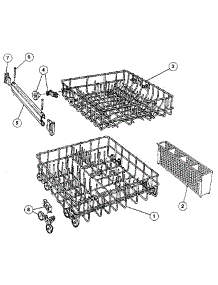 Rack parts for Kenmore Dishwasher 587.1509181 (5871509181, 587 1509181) from AppliancePartsPros.com
