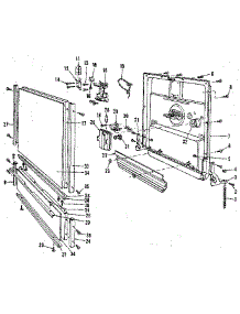 Door Details parts for Kenmore Dishwasher 587.1510090 (5871510090, 587 1510090) from AppliancePartsPros.com