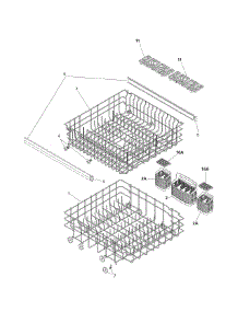 Racks parts for Kenmore Dishwasher 587.15104801 (58715104801, 587 15104801) from AppliancePartsPros.com
