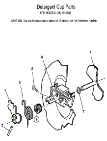 Detergent Cup parts for Kenmore Dishwasher 587.1511590 (5871511590, 587 1511590) from AppliancePartsPros.com