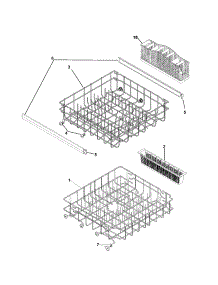 Racks parts for Kenmore Dishwasher 587.15142400 (58715142400, 587 15142400) from AppliancePartsPros.com