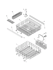 Racks parts for Kenmore Dishwasher 587.15157400 (58715157400, 587 15157400) from AppliancePartsPros.com