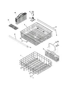 Racks parts for Kenmore Dishwasher 587.15159400 (58715159400, 587 15159400) from AppliancePartsPros.com