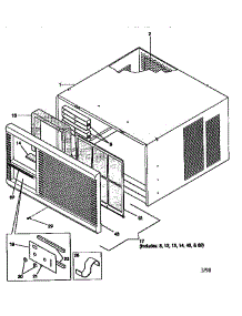 Wrapper parts for Kenmore Air Conditioner 253.78127890 (25378127890, 253 78127890) from AppliancePartsPros.com
