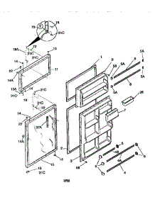 Door parts for Kenmore Refrigerator 253.78132891 (25378132891, 253 78132891) from AppliancePartsPros.com