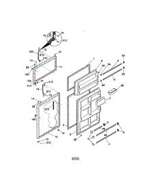 Door parts for Kenmore Refrigerator 253.78132892 (25378132892, 253 78132892) from AppliancePartsPros.com
