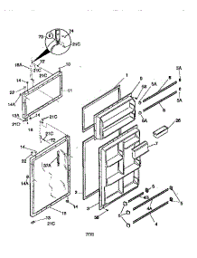 Door parts for Kenmore Refrigerator 253.78135891 (25378135891, 253 78135891) from AppliancePartsPros.com