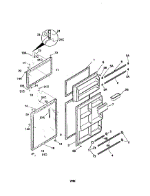Door parts for Kenmore Refrigerator 253.78137891 (25378137891, 253 78137891) from AppliancePartsPros.com