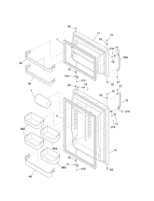 Door parts for Kenmore Refrigerator 253.78173801 (25378173801, 253 78173801) from AppliancePartsPros.com