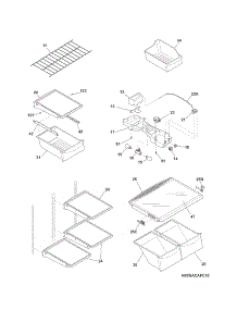 Shelves parts for Kenmore Refrigerator 253.78232801 (25378232801, 253 78232801) from AppliancePartsPros.com