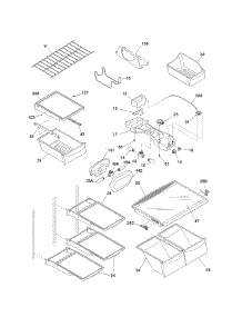 Shelves parts for Kenmore Refrigerator 253.78263800 (25378263800, 253 78263800) from AppliancePartsPros.com