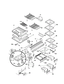 Shelves parts for Kenmore Refrigerator 253.78296898 (25378296898, 253 78296898) from AppliancePartsPros.com