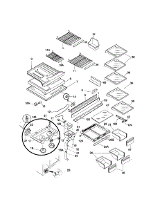 Shelves parts for Kenmore Refrigerator 253.78299896 (25378299896, 253 78299896) from AppliancePartsPros.com