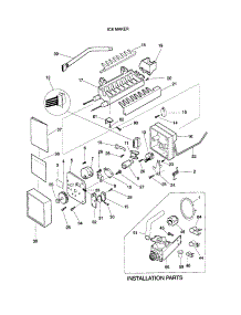 Ice Maker parts for Kenmore Refrigerator 253.78299897 (25378299897, 253 78299897) from AppliancePartsPros.com