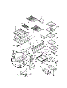 Shelves parts for Kenmore Refrigerator 253.78299899 (25378299899, 253 78299899) from AppliancePartsPros.com